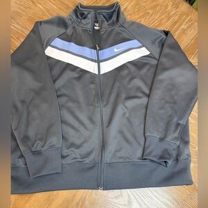 Nike the athletic dept Men's gray, white, blue full zip track jacket